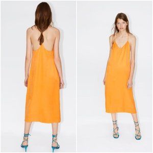 Zara Orange Midi Dress